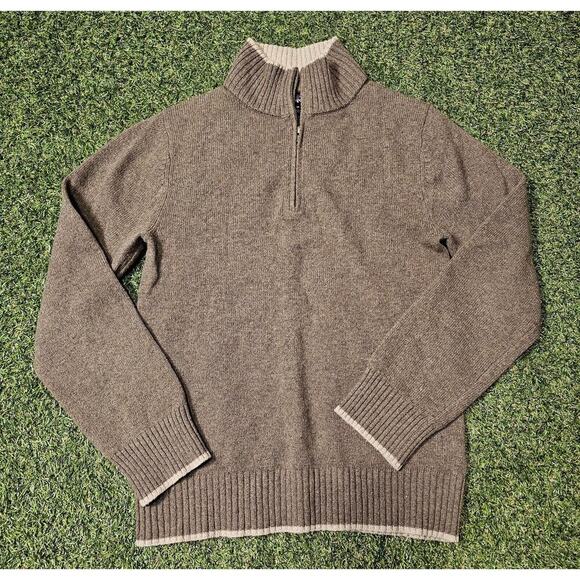 Patagonia Merlow Wool Blend Sweater Mens XS Brown 1/4 Zip Knit Pullover - Picture 1 of 10